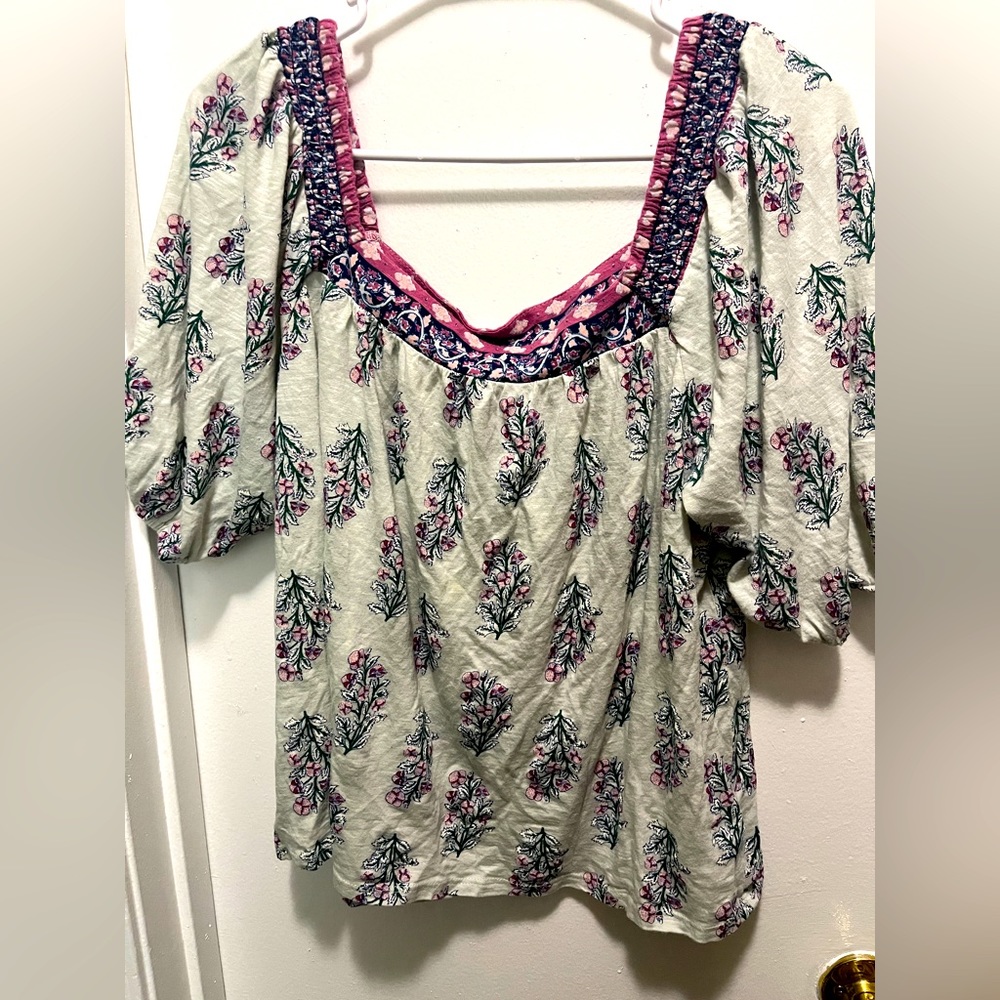 Lucky Brand Peasant Top with floral print